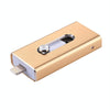 RQW-02 3 in 1 USB 2.0 & 8 Pin & Micro USB 32GB Flash Drive(Gold)
