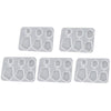 5pcs DIY Crystal Epoxy Earrings Silicone Mold Pendant Jewelry Mold, Spec: Hexagonal