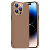 For iPhone 14 Pro Max Nano Lens Cover Liquid Silicone Phone Case(Desert Gold)