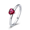 S925 Sterling Silver Ring Heartbeat Fashion Ring, Size:6