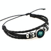European and American Hand-knitted Beaded Retro DIY Bracelet Pisces Constellation Leather Punk Fashion Bracelet