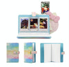 For Polaroid Mini11 3 Inch PU Photo Album Bank Card Stamp Storage Album, Pattern: Pink Bottom Rose