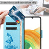 For Samsung Galaxy A36 / A56 5G Butterfly Embossed Flip Leather Phone Case(Blue)