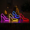 LED High Heels Neon Modeling Lights Bar Cafe Decoration Lights Lights(Blue Light)