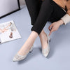 Women Shoes Hollow Rhinestone Pumps, Size:39(Beige White)