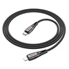 hoco U133 Type-C / USB-C to 8 Pin Braided PD Fast Charging Data Cable, Length:1.2m(Grey)