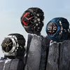 K28H 1.32 Inch Heart Rate/Blood Pressure/Blood Oxygen Monitoring Watch, Color: Silver Steel