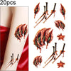 20pcs S-024 Halloween Terror Realistic Wound Blood Injury Scar Temporary Tattoo Sticker