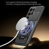 For Samsung Galaxy A35 5G Armor Rotating Holder MagSafe Phone Case(Rose Gold)