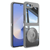 For Samsung Galaxy Z Flip6 360 Holder MagSafe Acrylic Hybrid TPU Phone Case(Grey)
