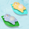 3 PCS Bathroom Playing Toys Baby Bathing Water Dolls On The Chain Swimming Bears And Lizards For Children(Beige Bear)