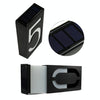 0.36W Solar Powered Wall Mount 6 LEDs Lighting Doorplate Lamp House Number Porch Lights with Solar Pannel(6)