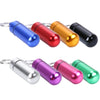 10pcs Portable Sealed Waterproof Aluminum Alloy First Aid Pill Bottle with Keychain(Green)