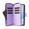 For Samsung Galaxy A56 Nine-card Slots Zipper Wallet Bag Leather Phone Case(Purple)