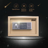 Small Steel Security Safe Box - Digital Keypad - Wall Mount - Gold