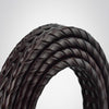 Wide Edition Hand Woven Lacquered Genuine Leather Waistband for Men, Belt Length:120cm(Brown)