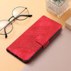 For Xiaomi Redmi K70 YX0060 Elephant Head Embossed Phone Leather Case with Lanyard(Red)