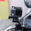 PULUZ Aluminum Alloy Motorcycle Fixed Holder Mount with Tripod Adapter & Screw for GoPro, Insta360, DJI and Other Action Cameras(Silver)