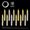 12pcs /Set LED Floating Candles Lights With Remote Control Christmas Halloween Decoration, Style: Pattern Magic Wand(Yellow Flash)