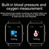 Ochstin 5H80 1.69 inch Square Screen Silicone Strap Heart Rate Blood Oxygen Monitoring Bluetooth Smart Watch(Lake Blue)