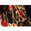 Autumn and Winter Leopard Heart-shape Pattern Scarf Shawl Dual-use Long Sunscreen Scarf, Size:180 x 112cm(Wine Red)