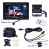 F0505 7 inch HD Car Dual Camera Rearview Mirror Monitor, with 2 x 10m Cable