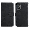 For Asus ZenFone 8 ZS590KS Skin Feel Butterfly Peony Embossed Leather Phone Case(Black)