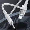 hoco UPA27 Crystal Clear 8 Pin to 3.5mm Audio Adapter Cable(Grey)