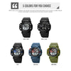 SKMEI 1778 Multifunction Dual Time Digital Display LED Luminous Men Sports Electronic Watch(Army Green)