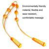 3PCS Plastic Back Puller Shoulder Waist Back Manual Roller Massager, Style: Two Wheels (Yellow)