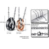OPK Interlocking Titanium Steel Couple Necklace (Black)