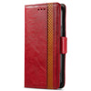 For Asus Zenfone 8 Flip CaseNeo Business Splicing Dual Magnetic Buckle Horizontal Flip PU Leather Case with Holder & Card Slots & Wallet(Red)