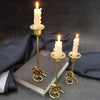 DH2304-01 Rose Carved Metal Candle Holder Bar Decoration Candlelight Dinner Candlesticks, Size: High Gold