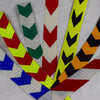 PVC Crystal Color Arrow Reflective Film Truck Honeycomb Guidelines Warning Tape Stickers 5cm x 25m(White Green)