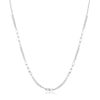 BSN282 Sterling Silver S925 Sparkling Spliced Zirconia White Gold Plated Necklace