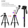 JMARY KP2254 Three colors are available Cell Phone SLR Outdoor Photography Tripod Stand(Red)