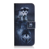 For Xiaomi Poco F6 Pro Coloured Drawing Flip Leather Phone Case(Wolf and Dog)