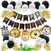 5170 Forest Animal Theme Children Birthday Decoration Balloon Set(Black)