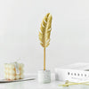 BJ1526 Leaf-shape Wrought Iron Ornament, Size: S (Feather)