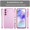 For Samsung Galaxy A55 5G Frosted Translucent TPU Hybrid PC Full Coverage Phone Case(Pink)
