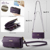 For Samsung Galaxy A14 CaseMe C39 RFID Blocking Zipper Wallet Leather Phone Case with Crossbody Strap(Purple)