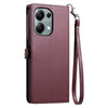 For Redmi Note 13 Pro 4G Global Wallet Multi-card Slot Leather Phone Case with Lanyard(Wine Red)