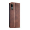 For Sharp Aquos Sense 3 Magnetic Dual-fold Leather Phone Case(Coffee)