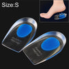 Women Silicone Gel Comfort Heel Cups Pads Half Pads, Size: S(Blue)