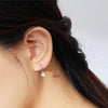 S925 Sterling Silver Platinum-plated Earrings Temperament Zircon Earrings