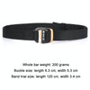 AWMN Men Casual Woven Stretch Sports Hook Buckle Belt, Length: 120cm(Black)
