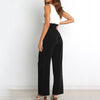 Women Suit Trousers Casual Versatile Wide Leg Trousers Temperament Commuter Pants, Size: XL(Apricot)