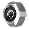 HDT MAX 1.60 inch Silver Dial Milan Steel Band IP68 Waterproof Smart Watch Support Bluetooth Call(Silver)