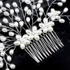 Bride Comb Wedding Handmade Pearl Bridal Women Headwear Jewelry(silver)