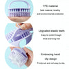 Silicone Shampoo Brush Clean Scalp Massage Brush Wet And Dry Handheld Shampoo Comb(Pink)